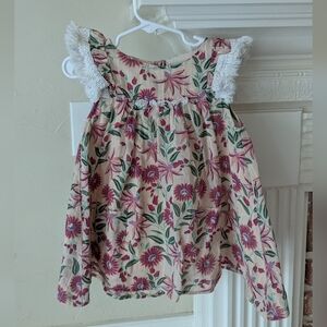 Louise Misha | Floral Ruffle Sleeve Kids Dress - Pink Floral